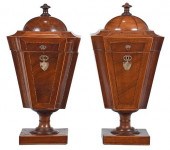 PAIR OF GEORGE III INLAID MAHO