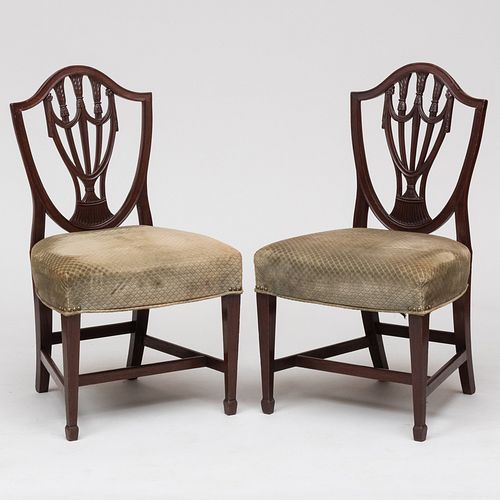 PAIR OF GEORGE III MAHOGANY SIDE