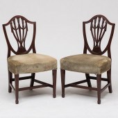 PAIR OF GEORGE III MAHOGANY SI