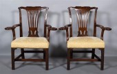 PAIR OF GEORGE III MAHOGANY AR