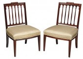 PAIR OF GEORGE III MAHOGANY SI