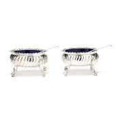 PAIR OF GEORGE III MASTER SALT