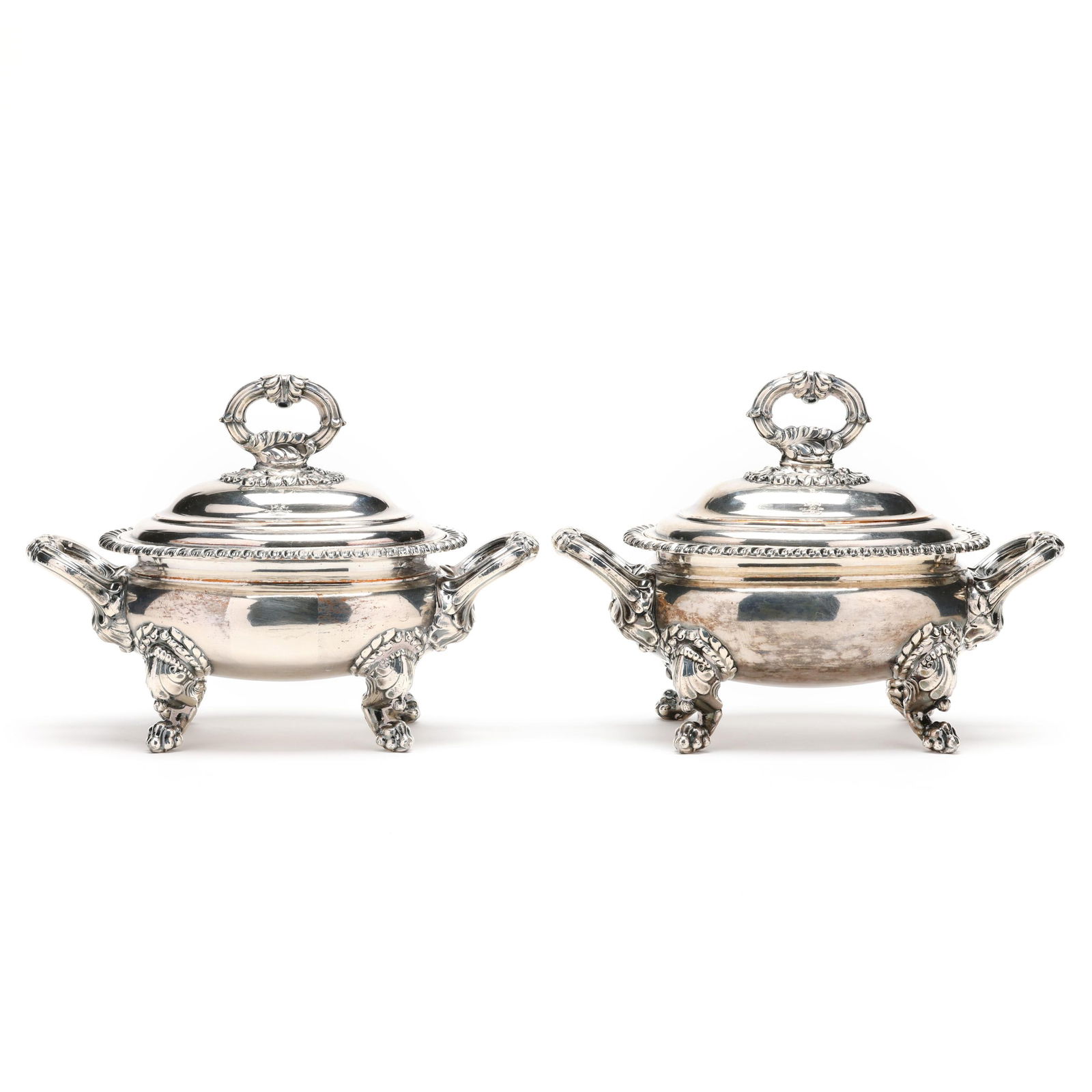 PAIR OF GEORGE III SHEFFIELD