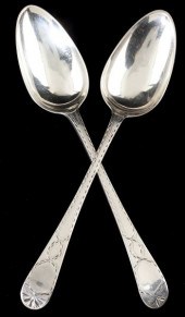 Pair of George III Silver Tabl