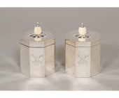 Pair of George III silver hexa