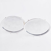 PAIR OF GEORGE III SILVER OVAL
