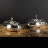 PAIR OF GEORGE III SILVER ENTR
