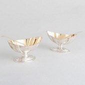 PAIR OF GEORGE III SILVER SALT