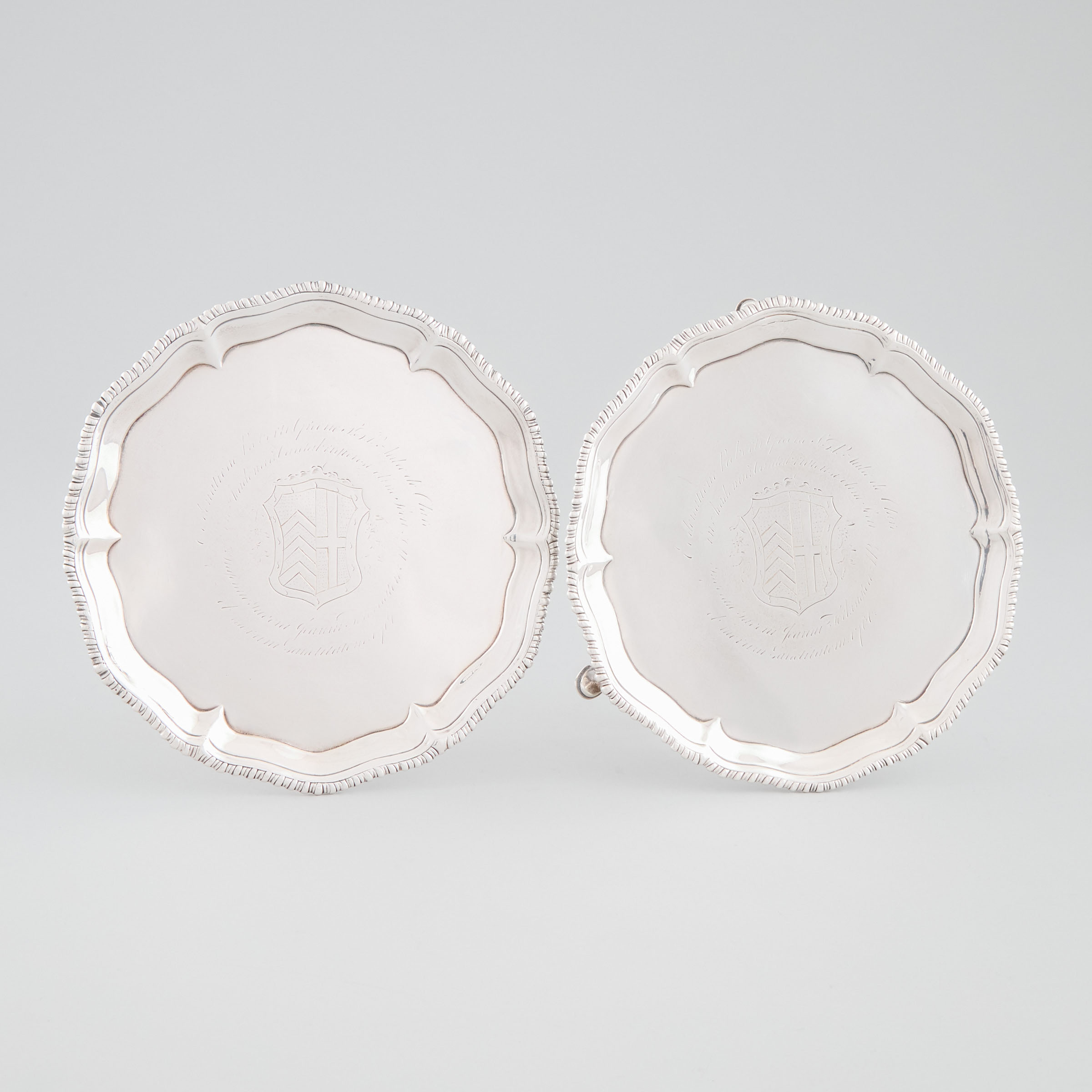 Pair of George III Silver Shaped
