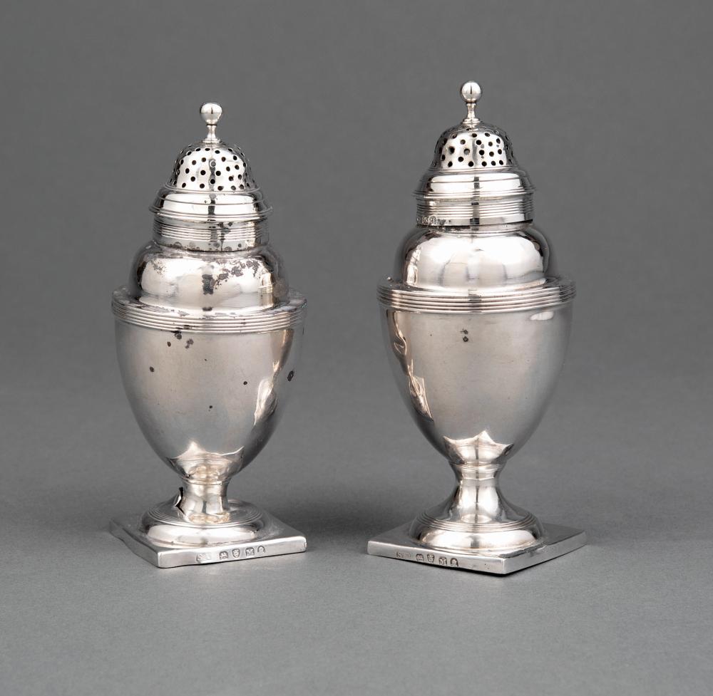 PAIR OF GEORGE III STERLING