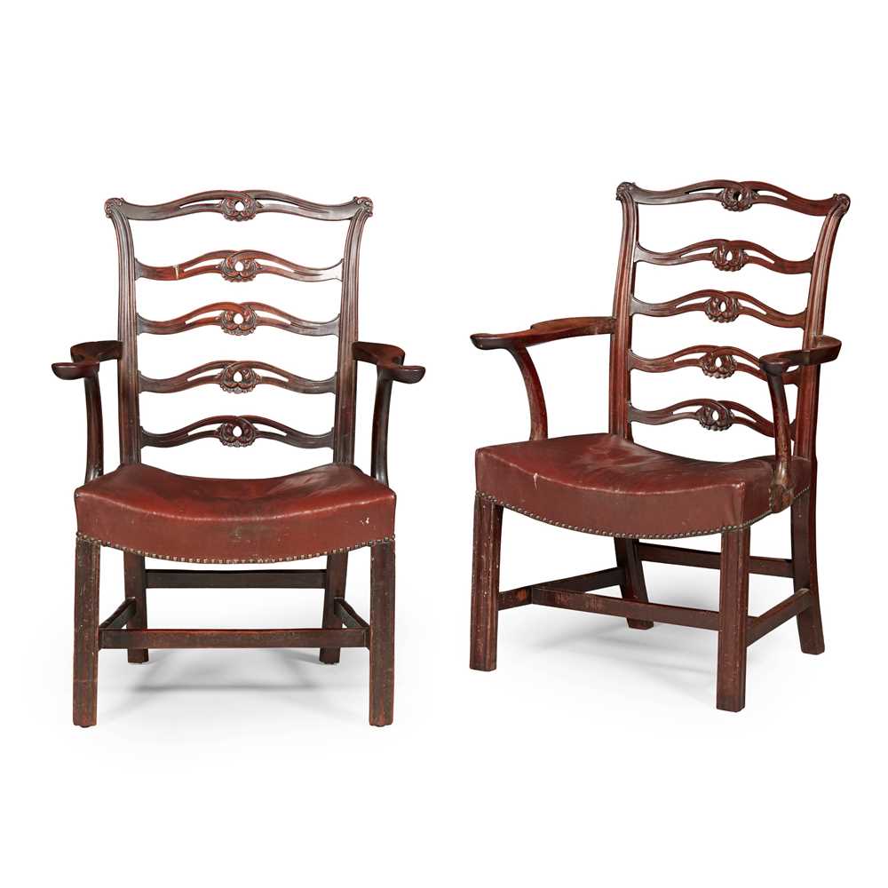 PAIR OF GEORGE III STYLE MAHOGANY