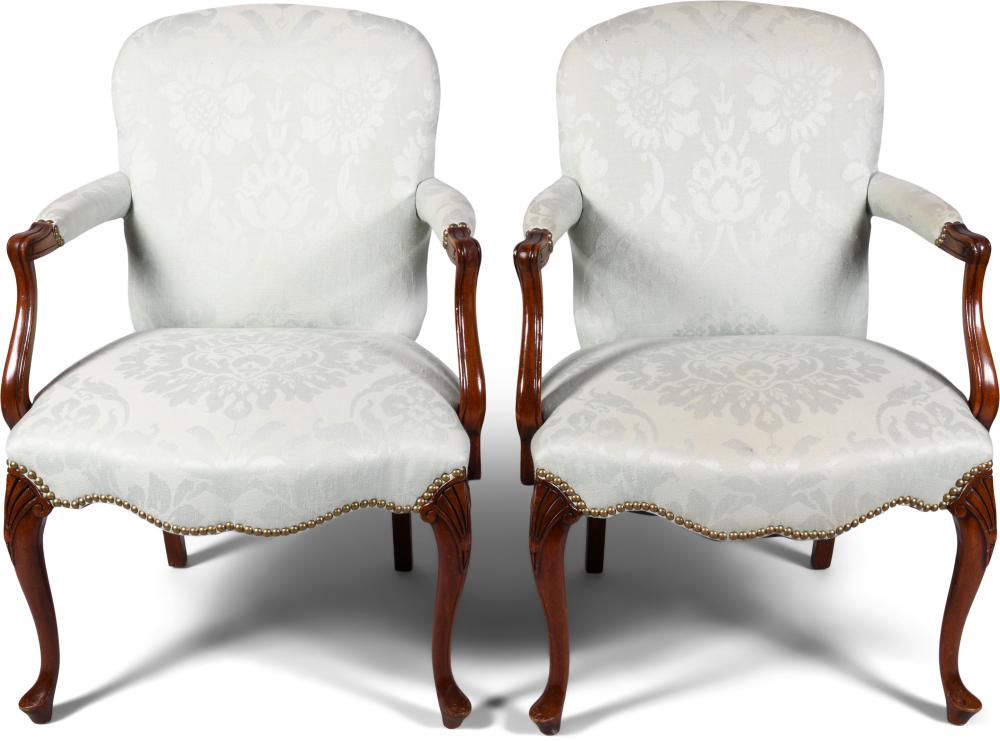 PAIR OF GEORGE III STYLE MAHOGANY