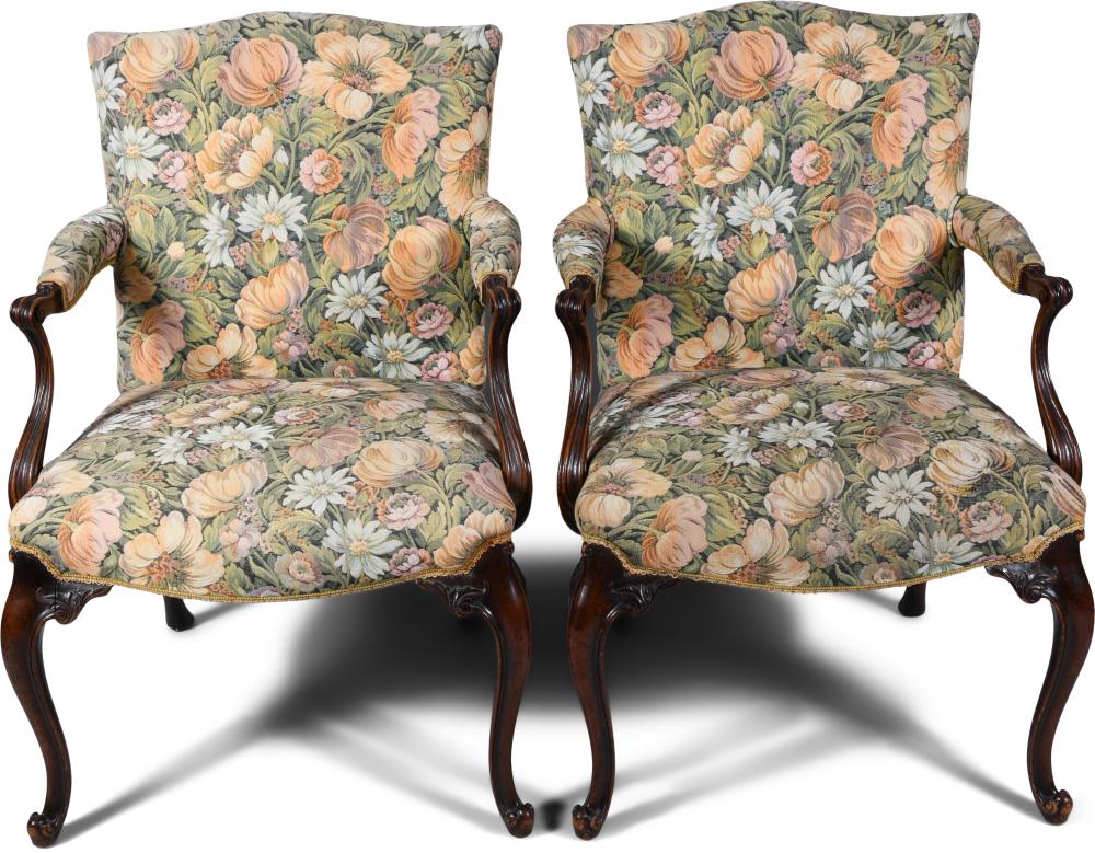 PAIR OF GEORGE III STYLE MAHOGANY