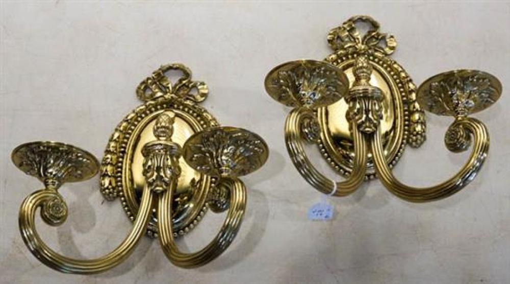 PAIR OF GEORGE III STYLE BRASS