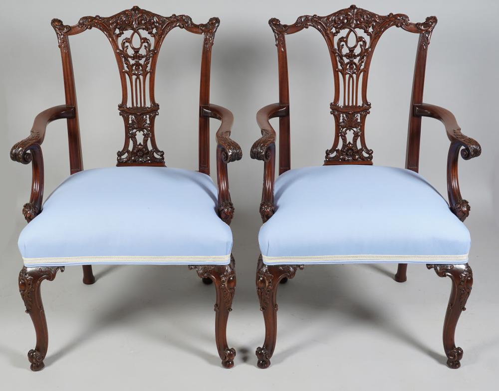 PAIR OF GEORGE III STYLE MAHOGANY