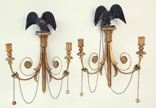 PAIR OF GEORGE III STYLE EBONIZED