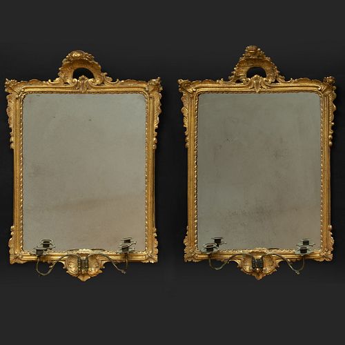 PAIR OF GEORGE III STYLE GILTWOOD