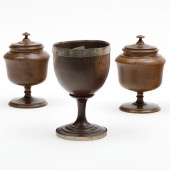 PAIR OF GEORGE III TURNED WALN