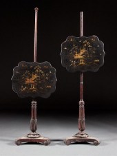 Pair of George IV carved mahog