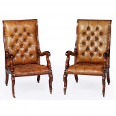 PAIR OF GEORGE IV MAHOGANY 'DA