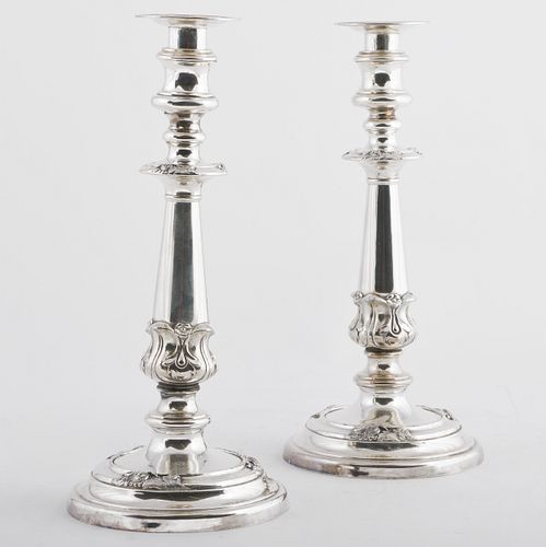PAIR OF GEORGE IV SILVER PLATE
