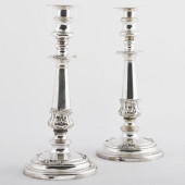 PAIR OF GEORGE IV SILVER PLATE