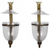PAIR OF GEORGIAN GLASS AND BRA