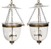 PAIR OF GEORGIAN GLASS AND BRA