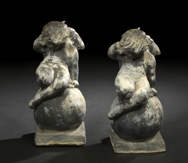 Pair of Georgian Lead Gatepost