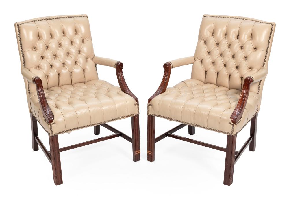 PAIR OF GEORGIAN LEATHER