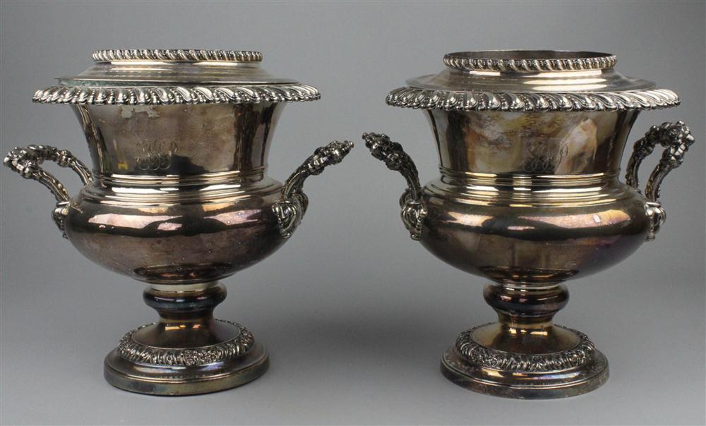 PAIR OF GEORGIAN PLATE WINE COOLERS