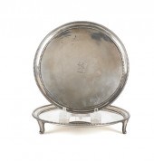 Pair of Georgian silver waiter