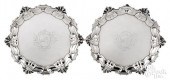 PAIR OF GEORGIAN SILVER WAITER