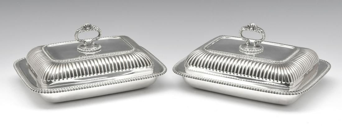 PAIR OF GEORGIAN STERLING SILVER