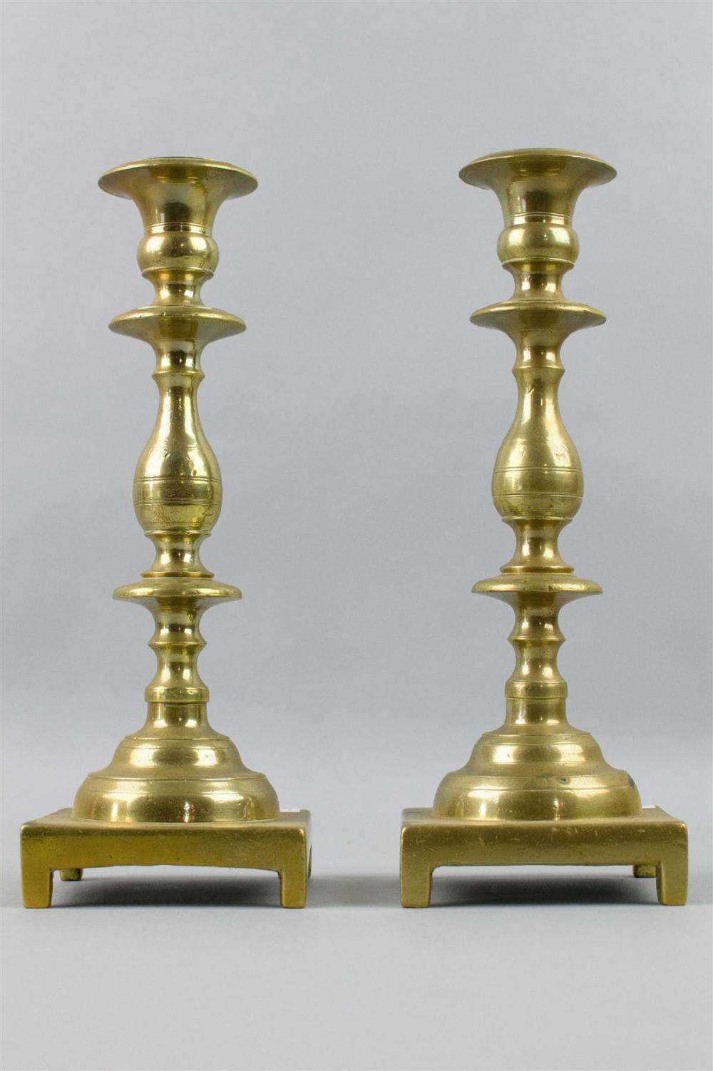 PAIR OF GEORGIAN STYLE BRASS