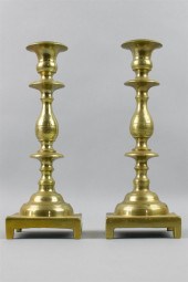 PAIR OF GEORGIAN STYLE BRASS C
