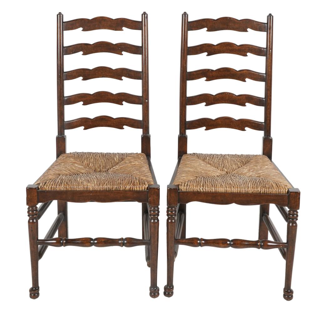 PAIR OF GEORGIAN-STYLE LADDERBACK