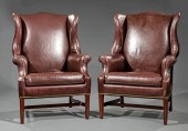 PAIR OF GEORGIAN-STYLE LEATHER