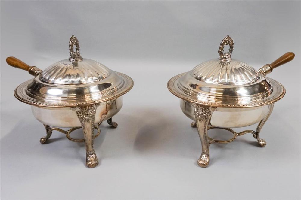 PAIR OF GEORGIAN STYLE SILVERPLATED