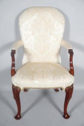 PAIR OF GEORGIAN STYLE UPHOLST