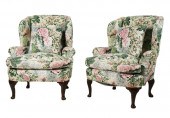 PAIR OF GEORGIAN-STYLE WING CH