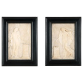 PAIR OF GERMAN CARVED MARBLE R