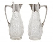 PAIR OF GERMAN CLARET JUGSPair