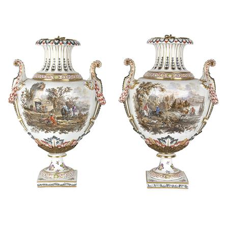 Pair of German Gilt-Metal Mounted