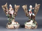 Pair of German glazed ceramic