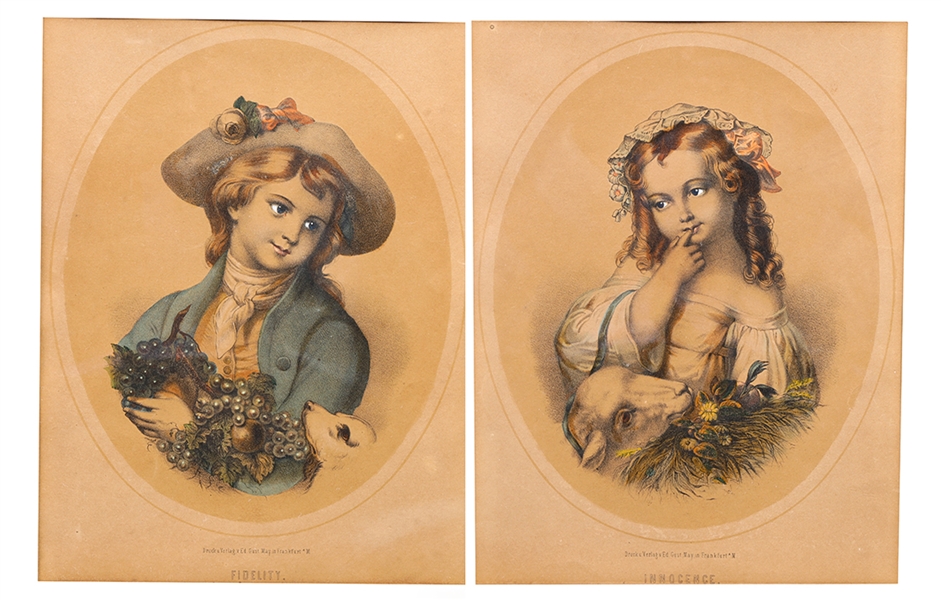 Pair of German hand painted