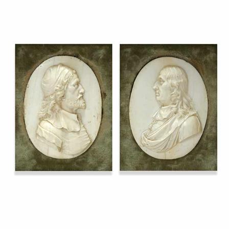 Pair of German Ivory Plaques 	 