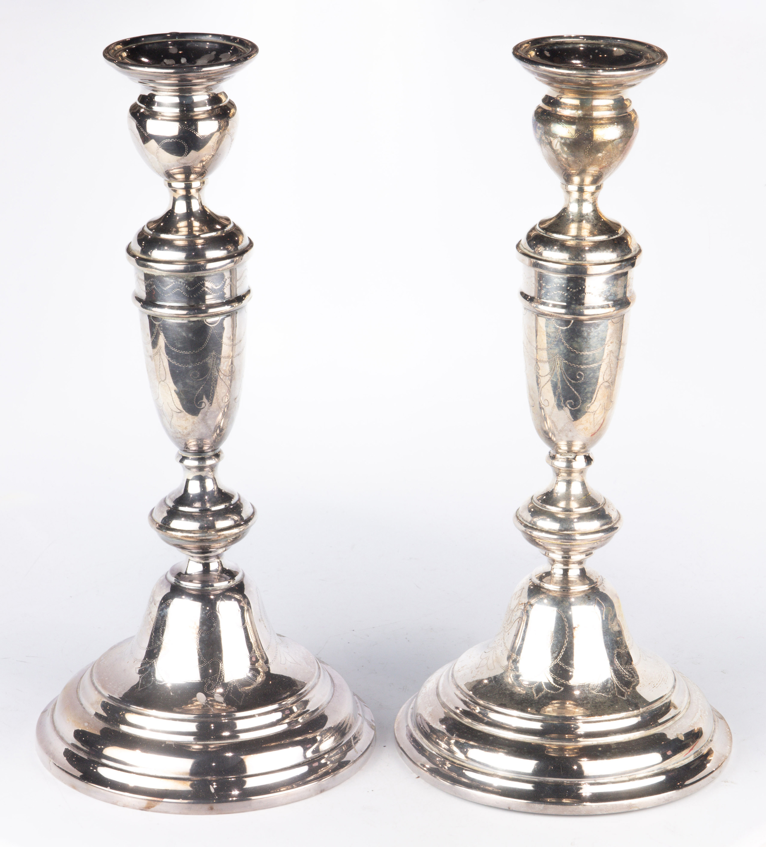 PAIR OF GERMAN JARRA SILVER PLATE