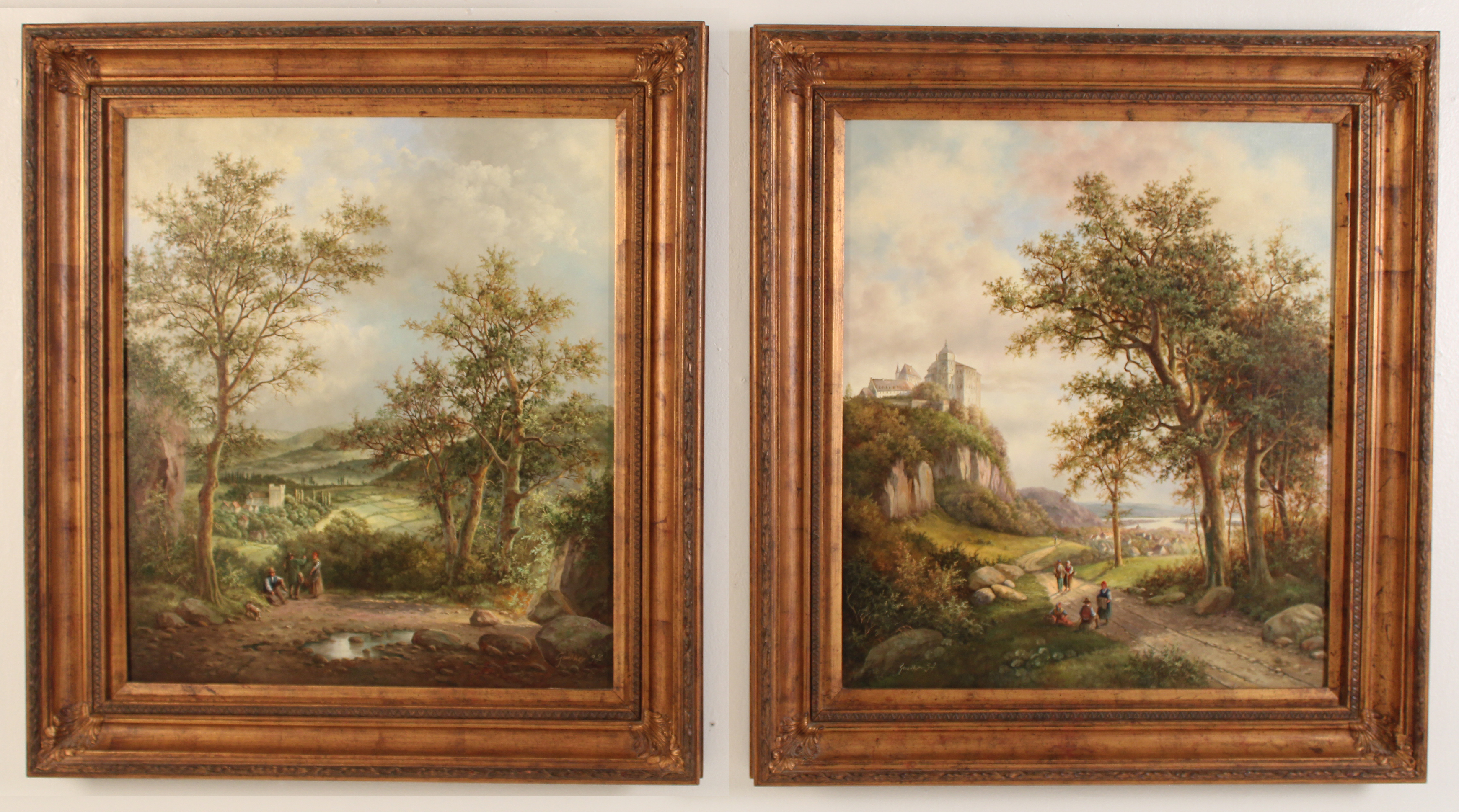 PAIR OF GERMAN LANDSCAPES BY
