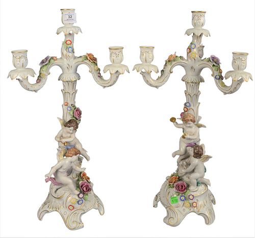 PAIR OF GERMAN PORCELAIN
